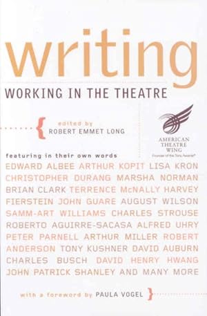 Imagen del vendedor de Writing : Working in the Theatre a la venta por GreatBookPrices