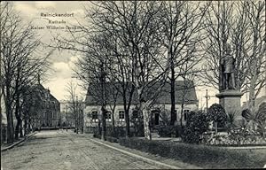 Ansichtskarte / Postkarte Berlin Reinickendorf, Rathaus, Kaiser-Wilhelm-Denkmal