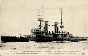 Ansichtskarte / Postkarte Britisches Kriegsschiff, H.M.S. Triumph
