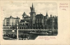 Ansichtskarte / Postkarte Paris, Weltausstellung 1900, Rue des Nations, Kaiserliche und Königlich...