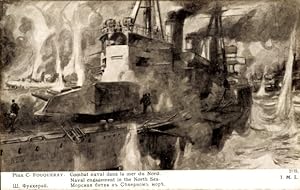 Künstler Ansichtskarte / Postkarte Fouqueray, C., Britisches Kriegsschiff New Zealand