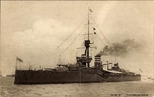 Ansichtskarte / Postkarte Britisches Kriegsschiff, H.M.S. Thunderer - Tuck 4300