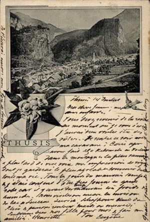 Ansichtskarte / Postkarte Thusis Kanton Graubünden, Gesamtansicht