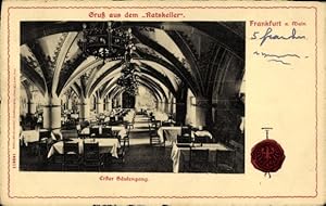 Ansichtskarte / Postkarte Frankfurt am Main, Ratskeller, Erster Säulengang