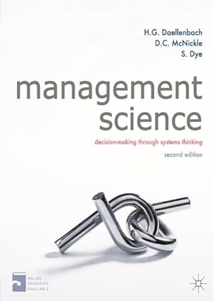 Imagen del vendedor de Management Science : Decision Making Through Systems Thinking a la venta por GreatBookPricesUK