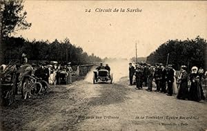 Ansichtskarte / Postkarte Circuit de la Sarthe, Ankunft auf den Tribünen, Bayard-Team