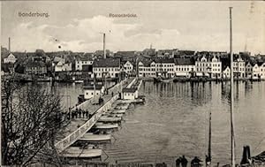 Ansichtskarte / Postkarte Sønderborg Sonderburg Dänemark, Pontonbrücke