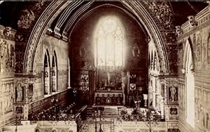 Ansichtskarte / Postkarte Malvern Worcestershire England, Innenansicht der Newland Church