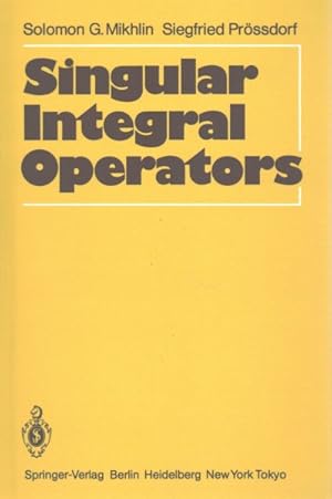 Seller image for Singular Integral Operators for sale by GreatBookPrices