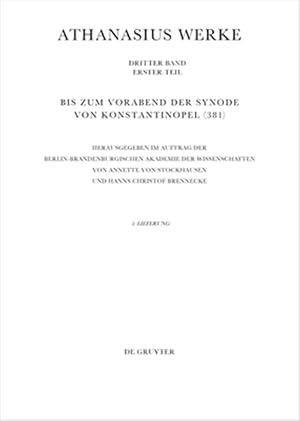 Seller image for Bis Zum Vorabend Der Synode Von Konstantinopel 381 -Language: ancient_greek for sale by GreatBookPrices