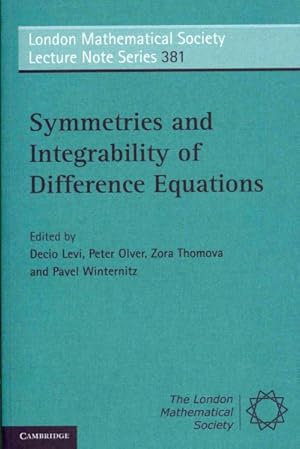 Immagine del venditore per Symmetries and Integrability of Difference Equations venduto da GreatBookPrices