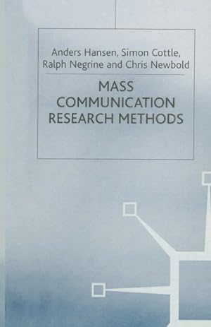 Image du vendeur pour Mass Communication Research Methods mis en vente par GreatBookPrices