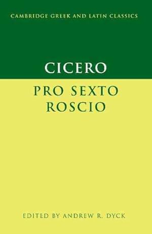 Seller image for Cicero : Pro Sexto Roscio for sale by GreatBookPricesUK