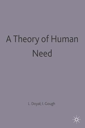 Image du vendeur pour Theory of Human Need mis en vente par GreatBookPrices