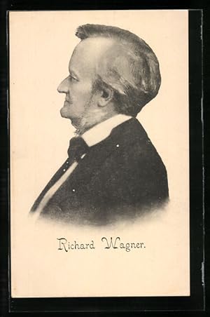 Ansichtskarte Seitenprofil des Komponisten Richard Wagner