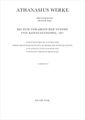 Seller image for Bis Zum Vorabend Der Synode Von Konstantinopel 381 -Language: ancient_greek for sale by GreatBookPrices