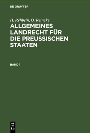 Imagen del vendedor de Allgemeines Landrecht Für Die Preu ischen Staaten -Language: german a la venta por GreatBookPricesUK