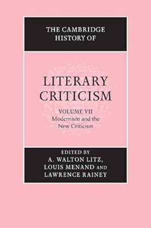 Imagen del vendedor de Cambridge History of Literary Criticism : Modernism and the New Criticism a la venta por GreatBookPricesUK