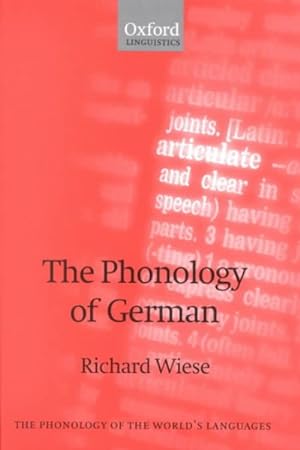 Immagine del venditore per Phonology of German venduto da GreatBookPricesUK
