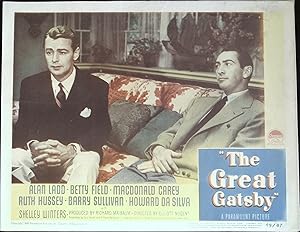 Bild des Verkufers fr The Great Gatsby Lobby Card #4 1949 Alan Ladd and Macdonald Carey! zum Verkauf von AcornBooksNH