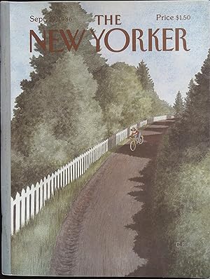 The New Yorker September 29, 1986 Charles Martin Cover, Complete Magazine