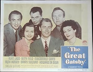 The Great Gatsby Lobby Card #8 1949 Alan Ladd, Betty Field, Ruth Hussey & cast!