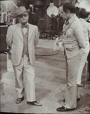 Seller image for Murder by Death 8 X 10 Still 1976 Truman Capote on set with Director Robert Moore for sale by AcornBooksNH