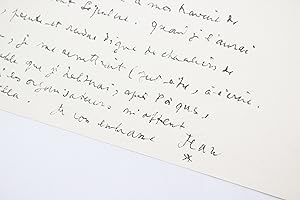 Lettre autographe adressée à un ami à propos d'une amitié brisée et de ses projets de décoration ...