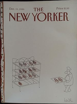 The New Yorker December 15, 1986 Arnie Levin Cover, Complete Magazine
