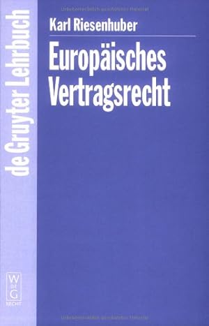 Bild des Verkufers fr Europaisches Vertragsrecht zum Verkauf von NEPO UG