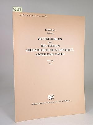 Les 'afarit dans l'ancienne Égypte. (Mitteilungen des Deutschen Archäologischen Instituts, Abteil...