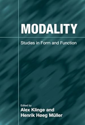 Imagen del vendedor de Modality : Studies In Form And Function a la venta por GreatBookPrices