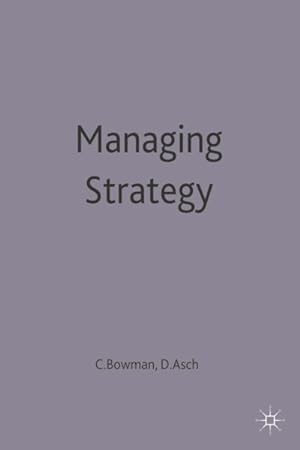Imagen del vendedor de Managing Strategy a la venta por GreatBookPrices