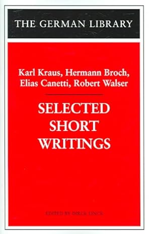 Immagine del venditore per Selected Short Writings venduto da GreatBookPrices