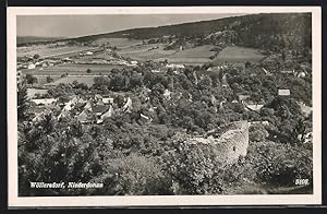 Ansichtskarte Wöllersdorf / Niederdonau, Totale vom Berg aus gesehen