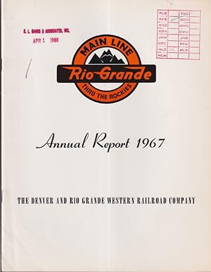 Bild des Verkufers fr Denver & Rio Grande Western Railroad Annual Report 1967 zum Verkauf von The Jumping Frog