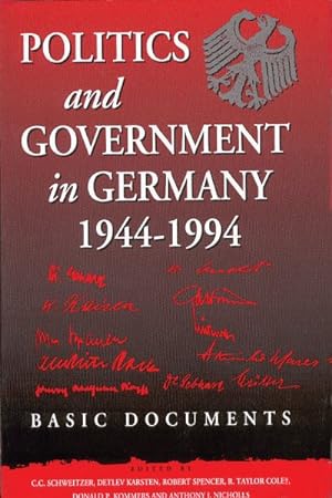 Seller image for Politics and Government in Germany, 1944-1994 : Basic Documents for sale by GreatBookPricesUK
