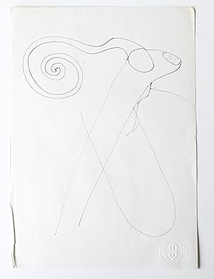 Study of a spiral design and shapes drawn in ink Original Drawing [SB157]