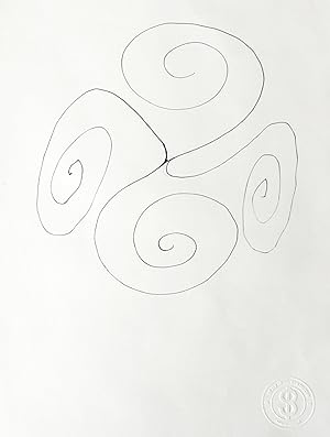 Study of a spiral drawn in ink Original Drawing, [SB150]