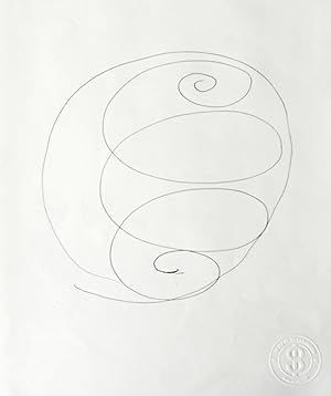 Study of a spiral drawn in ink Original Drawing, [SB151]