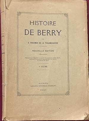 Histoire de Berry" Volume 4