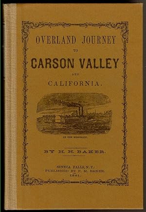 Seller image for OVERLAND JOURNEY TO CARSON VALLEY & CALIFORNIA for sale by Circle City Books