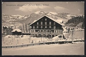 Ansichtskarte Gstaad, Kinderheim Bergsonne im Winter