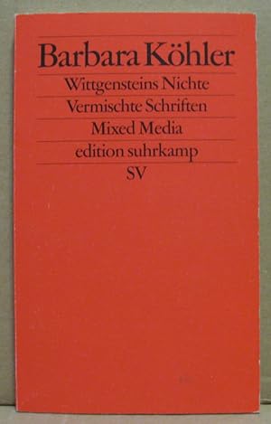 Bild des Verkufers fr Wittgensteins Nichte. Vermischte Schriften. Mixes Media. (Edition Suhrkamp 2153) zum Verkauf von Nicoline Thieme