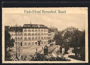Ansichtskarte Basel, Park-Hotel Bernerhof aus der Vogelschau