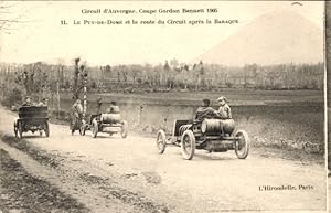 Ansichtskarte / Postkarte Circuit d'Auvergne, Gordon Bennett Cup 1905, Route du Circuit nach dem ...