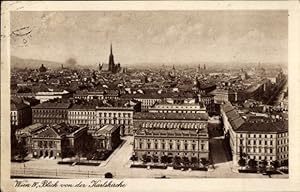 Ansichtskarte / Postkarte Wien 4 Wieden, Blick von der Karlskirche auf die Stadt