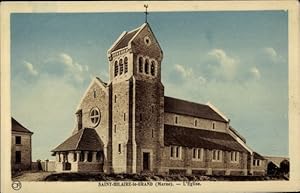 Ansichtskarte / Postkarte Saint Hilaire le Grand Marne, L'Eglise