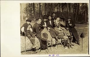 Foto Ansichtskarte / Postkarte Rastende Wanderer, Tour Wiesloch-Rotenberg 1913