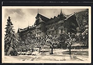 Ansichtskarte Beatenberg, Hotel Schweizerhof im Schnee